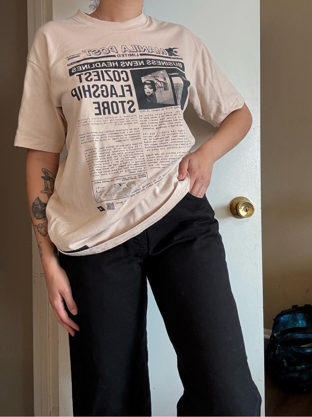 solo Black Straight-Leg Jeans